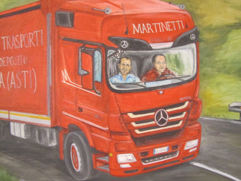 Murales presso la Ditta Martinetti Autotrasporti di Cantarana